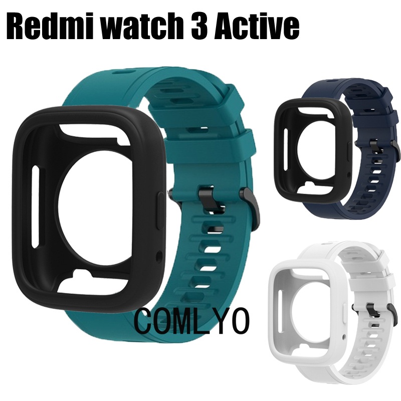 適用於 紅米手錶 Redmi Watch 3 Active 錶帶  保護殼 矽膠 套保套 半包 鏤空殼 保護膜