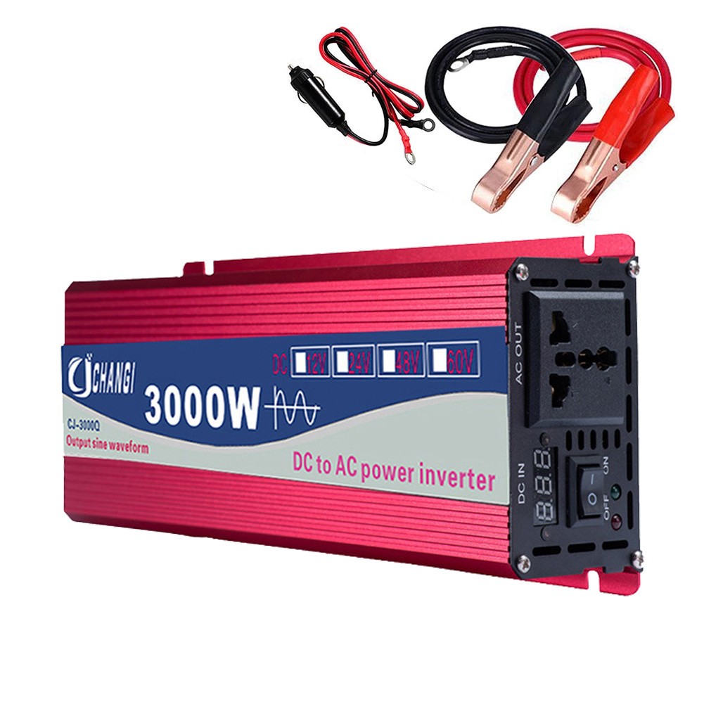 車載家用逆變器 12V轉110V 1600W/2200W/3000W 純正弦波逆變器 電源轉換器 美國插座