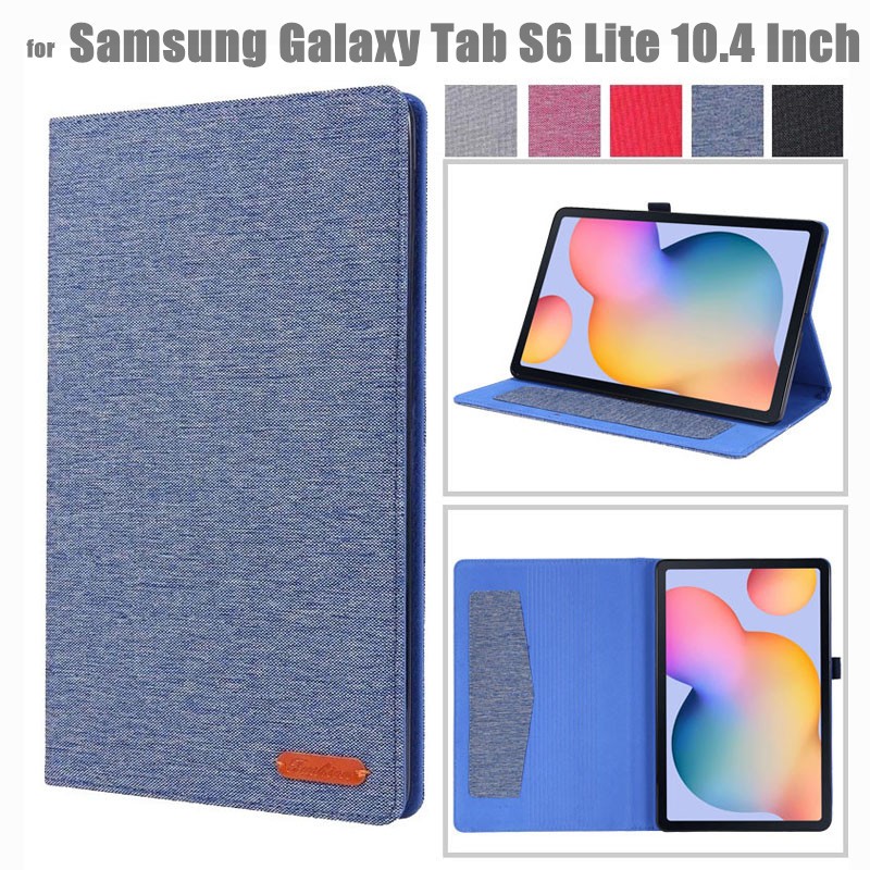 SAMSUNG 適用於三星 Galaxy Tab S6 Lite 2022 2020 PU 皮革支架翻蓋保護套 Tab