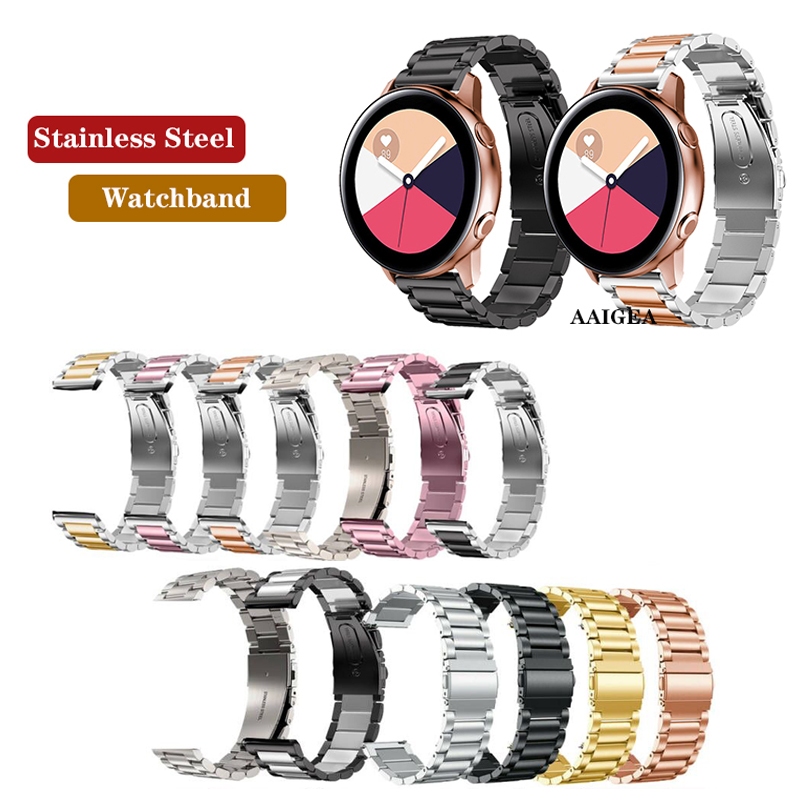 20MM 不銹鋼錶帶金屬手鍊適用於三星 Galaxy Watch Active 2 / Watch4 / 5 / 6