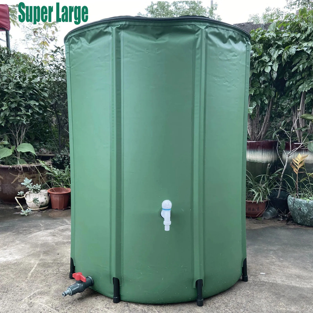 100/250l 雨水回收儲水箱花園灌溉水桶可折疊雨桶雨水收集容器