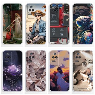 XIAOMI 適用於小米 POCO F4 GT 手機殼軟矽膠 TPU 時尚卡通透明手機後蓋適用於 Redmi K50 遊