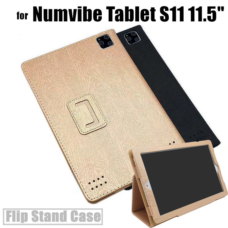 Numvibe 平板電腦 S11 11.5 英寸絲紋保護套翻蓋保護套翻蓋可折疊支架全身保護套