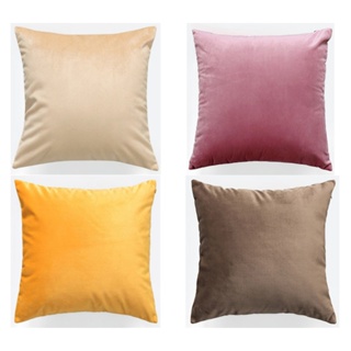 <現貨>米色咖啡絨沙發純色枕套 60x60.50x50.45x45.40x40.雙面簡單裝飾枕套.溫暖的家居床上枕頭套.