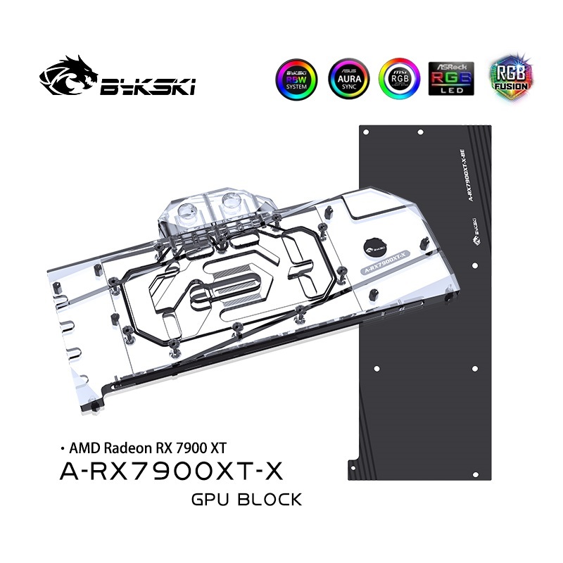 Bykski GPU 水冷頭 VGA 散熱器顯卡水冷頭適用於 AMD Radeon RX 7900 XT