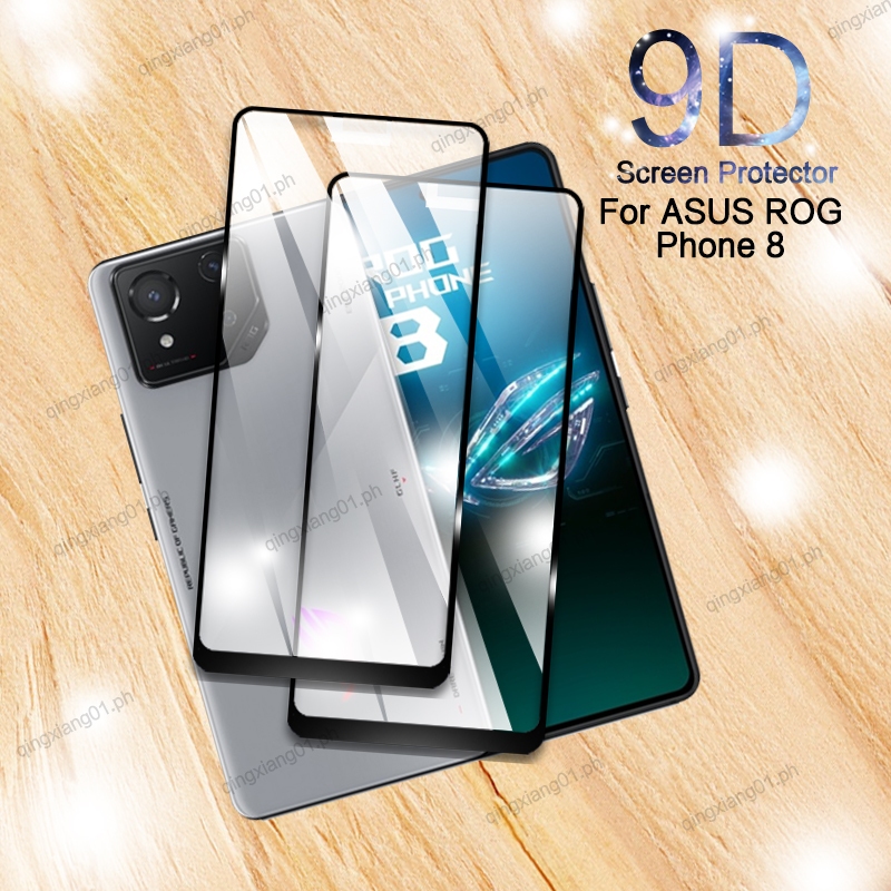 2pcs ASUS ROG Phone 8 鋼化玻璃適用於華碩 ROG Phone 8 8 PRO 黑色邊框保護鋼化玻璃