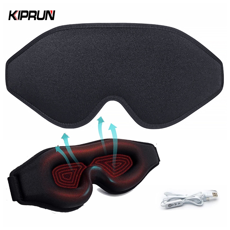 Kiprun 電熱眼罩,三維電熱眼罩遠紅外線熱敷眼罩溫控眼罩乾燥疲勞眼部熱墊助眠器