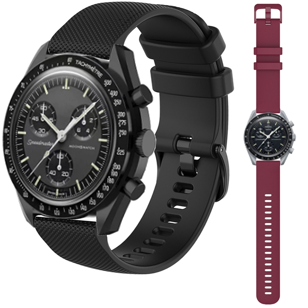 Omega x Swatch 智能手錶錶帶可更換運動錶帶配件的軟矽膠錶帶