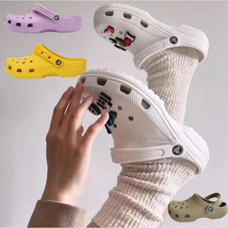 Crocs 明星 夏季平底涼鞋 男鞋 女鞋 戶外沙灘休閒拖鞋 軟底透氣 洞洞鞋