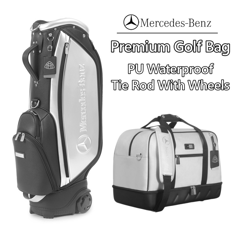 高爾夫球袋帶邁巴赫梅賽德斯標誌防水耐用高爾夫拉桿袋帶輪標準球桿袋