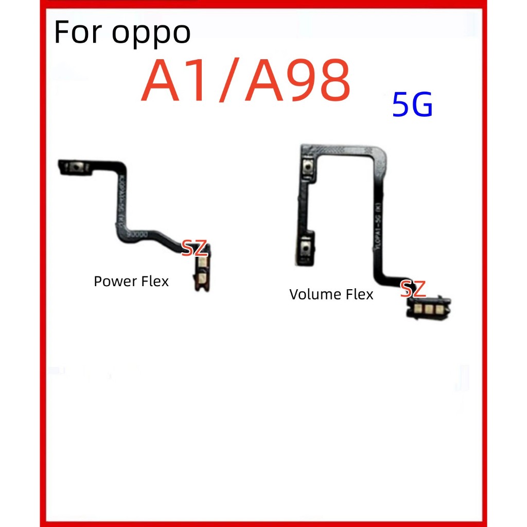 適用於 OPPO A1/A98 5G 電源開關音量開關按鈕 Flex Ribbon 用於更換