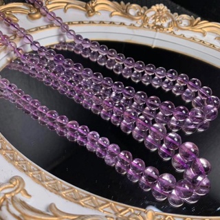 紫水晶塔鏈 紫水晶項鍊 水晶項鍊 5-12mm 女士項鍊 生日禮物 節日