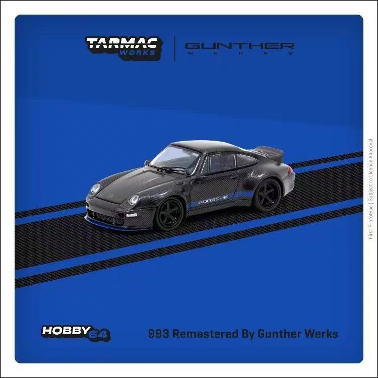 Tarmac Works TW全碳1:64保時捷993 Gunther Werks合金汽車模型