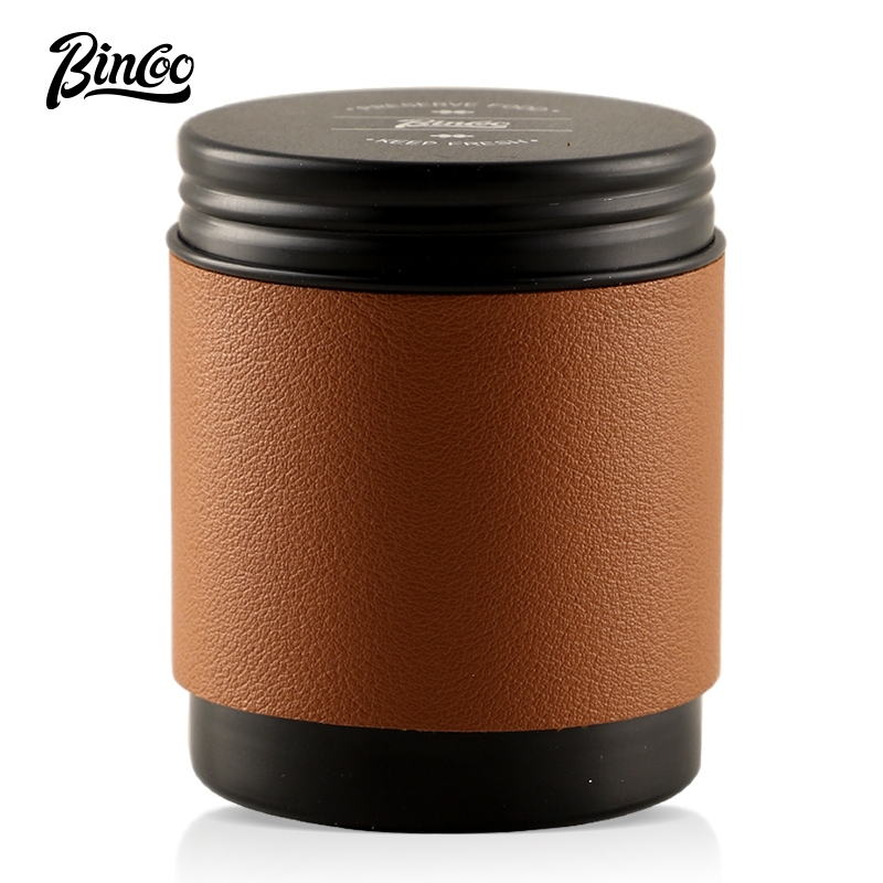 BINCOO 咖啡粉密封罐 迷你便携咖啡豆保存罐 小号收纳储物罐 茶叶罐 150ML