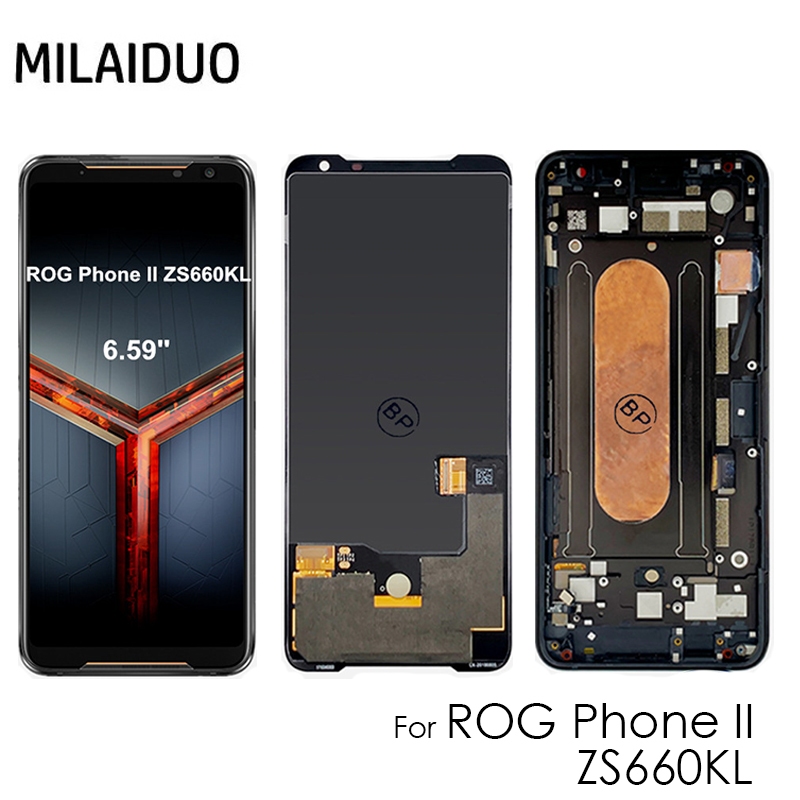 Amoled 液晶顯示器適用於華碩 ROG Phone 2 Phone II ZS660KL螢幕總成 液晶螢幕 玻璃觸控