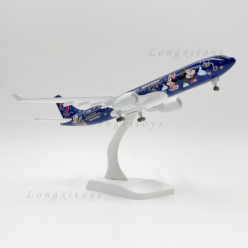 1:300 壓鑄金屬飛機模型玩具東方客機空客 A330 米奇米妮微型複製品