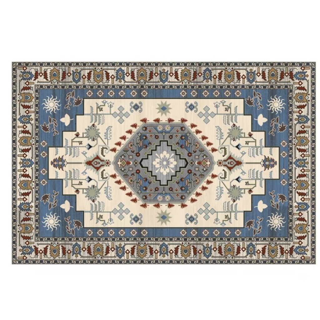 加厚仿羊絨地毯北歐摩洛哥客廳臥室沙發茶几毯民族風美式地毯