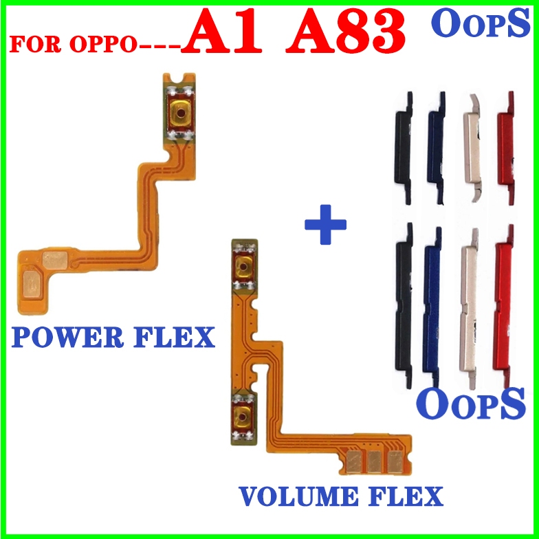 電源音量按鈕 Flex 適用於 OPPO A83 A1 電源開/關音量按鈕側鍵調高調低排線