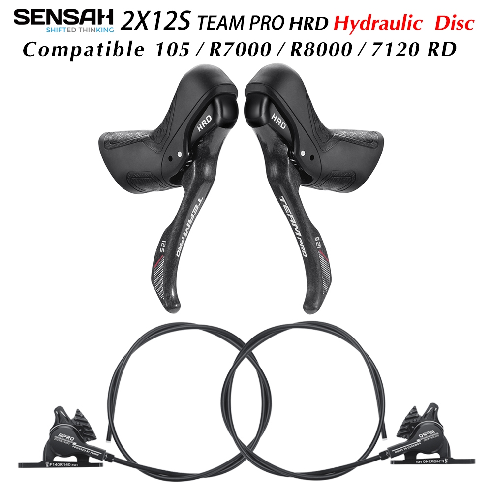 Sensah 2X12S Team Pro HRD 碳液壓變速桿兼容 105 R7000 R8000 7120 RD