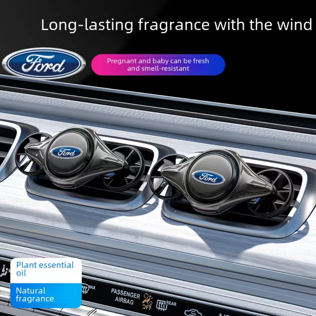 福特汽車香水雙輪設計出風口空氣清新劑福特蒙迪歐夏普探索者福克斯福特f-150汽車高檔abs材質汽車內飾配件香薰