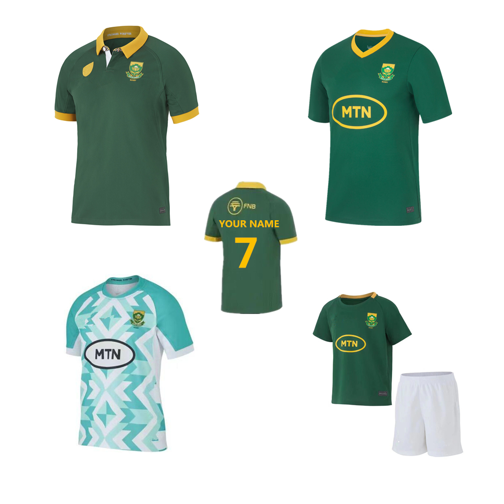 2023 2024南非橄欖球球衣冠軍紀念版南非橄欖球衫休閒運動T恤s-xl