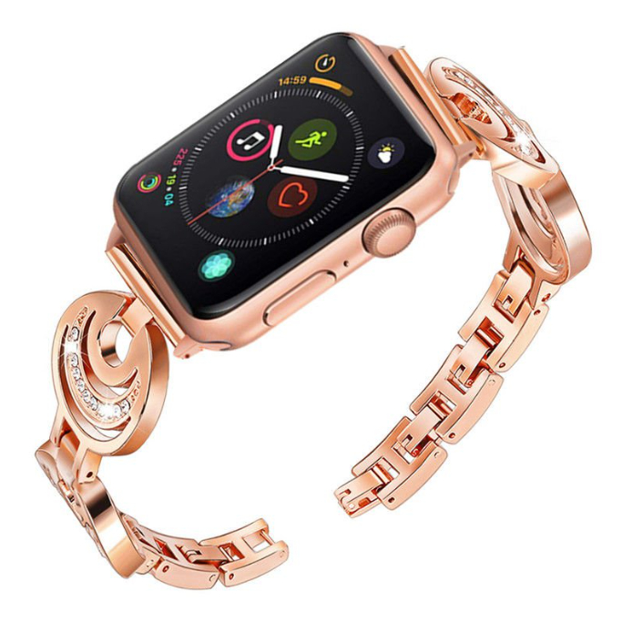 現貨Apple Watch 金屬鑲鑽錶帶 不鏽鋼女士錶帶 iwatch S9 8 7 6SE 41 45mm