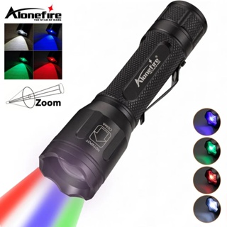 Alonefire X32多彩色變焦手電遠射超亮強光手電筒RGB拍照攝影補光紅綠藍白光
