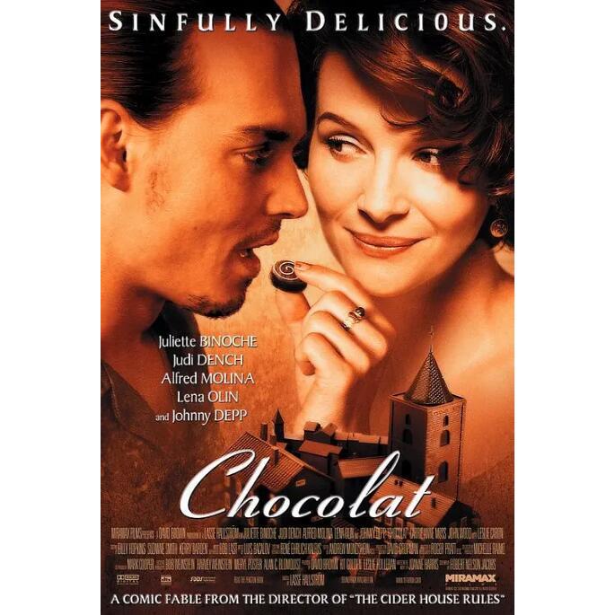 2000歐美電影 濃情巧克力/情迷朱古力/Chocolat DVD 全新 朱麗葉·比諾什 英語中字 盒裝1碟