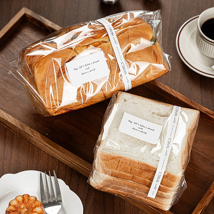 【現貨】【吐司包裝袋】吐司袋 麵包 自封 包裝袋 烘焙 餅乾 蛋糕 透明 打包 食品 袋子 自粘 450g 貝果