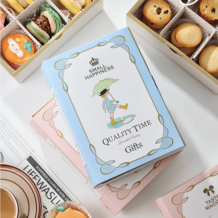 【現貨】【馬卡龍包裝盒】 2024新款 書本 烘焙 甜品 點心 空盒子 蛋黃酥 司康常溫 蛋糕 馬卡龍 包裝盒