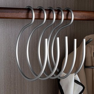 [TopowxaTW✿] S 掛鉤壁櫥掛鉤用具易於使用的多用途鋁合金掛鉤衣櫃掛鉤用於杯子平底鍋包毛巾臥室