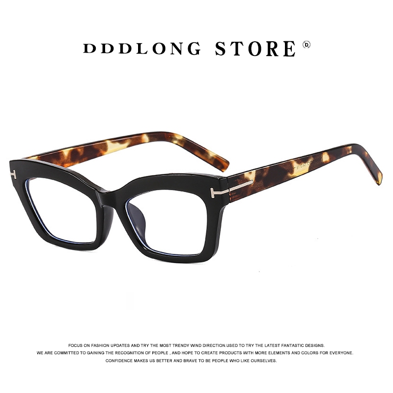 Dddlong 防藍光貓眼眼鏡處方眼鏡框男士女士光學鏡片可更換眼鏡 D421