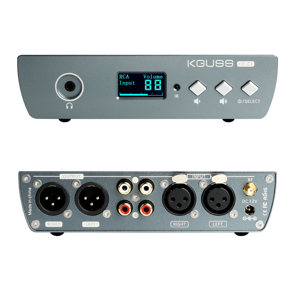 KGUSS HP-03電子管膽前級耳機放大器QCC5125 XLR平衡解碼耳放
