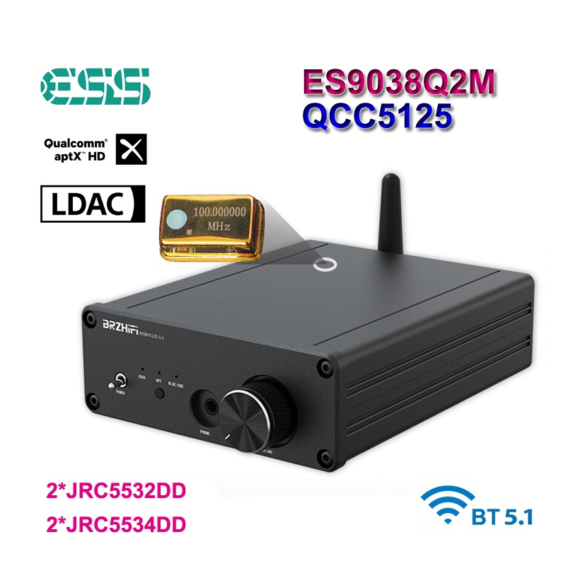 ES9038q2m解碼器QCC5125數模音頻轉換板USB APTX-HD LDAC