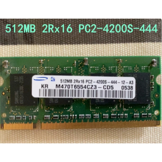 SAMSUNG 適用於三星 1GB 512MB 1GB DDR2 533 SO-DIMM PC2-4200S-444 的
