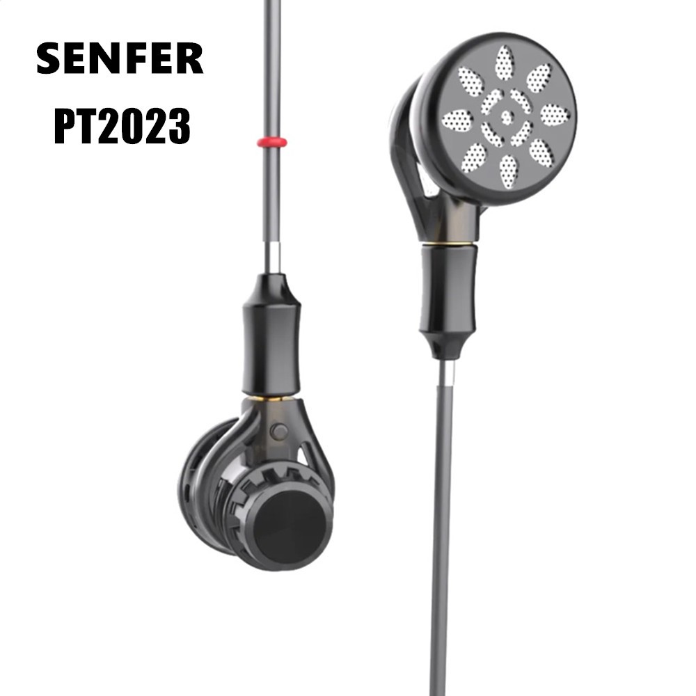 Senfer PT2023 平頭耳塞式 14.2mm DLC 複合石墨烯振膜 HiFi 耳機帶可拆卸 MMCX 電纜