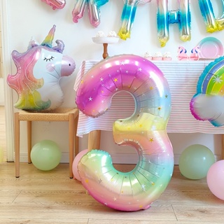 40寸漸變五角星數碼氣球星空數碼氣球生日派對裝飾氣球