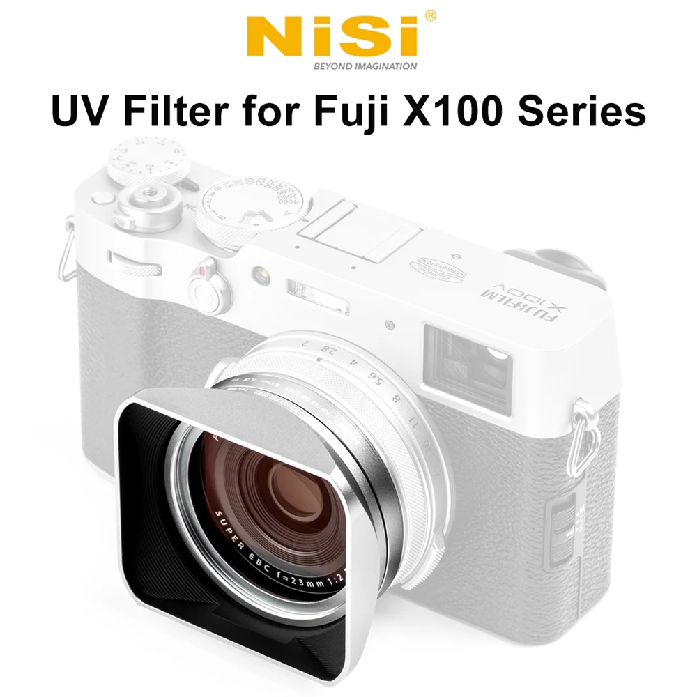 Nisi SERIRS 紫外線濾鏡鏡頭遮光罩和蓋套件 49mm 適用於 Fujifilm X100 X100V X100