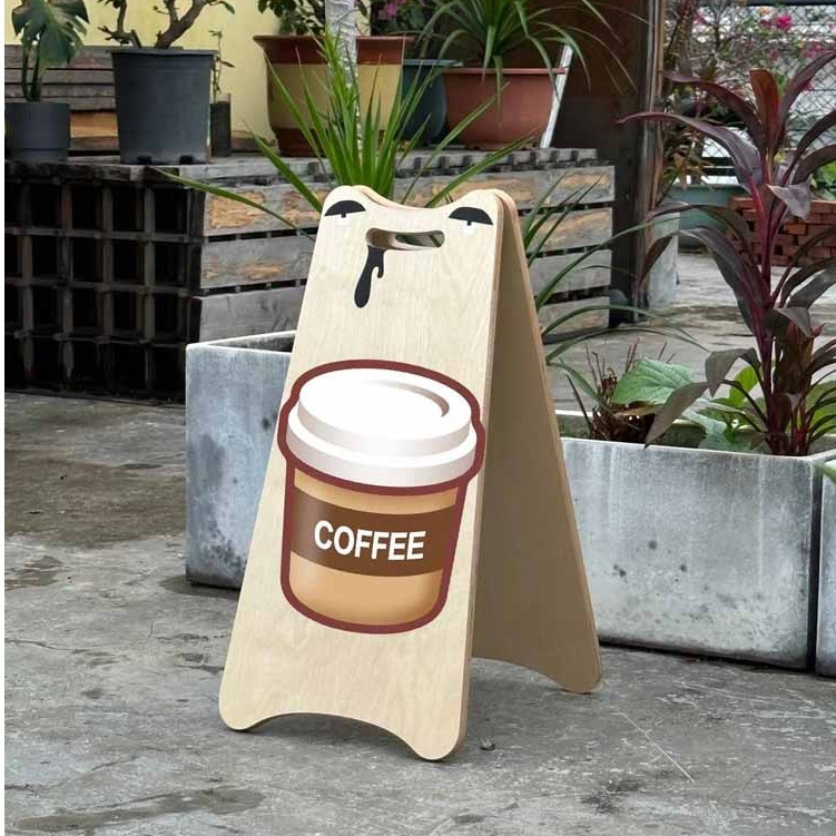【客製化】【落地招牌】INS簡約 落地式 咖啡廳指示牌 民宿海洋板招牌 展示架 廣告立牌