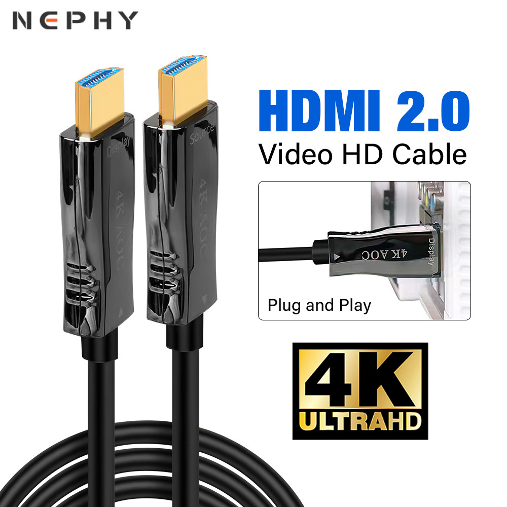 超長 5m 10m 10m 15m 20m 25m 30m HDMI 光纖電纜 4K 60HZ 適用於高清電視盒投影儀電