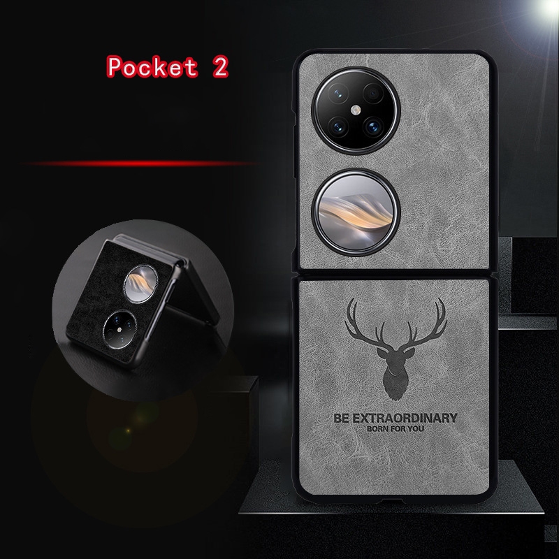 Pocket 2 手機殼適用於華為 Pocket 2 Pocket S P50 Pocket 復古商務 Napa 紋身壓
