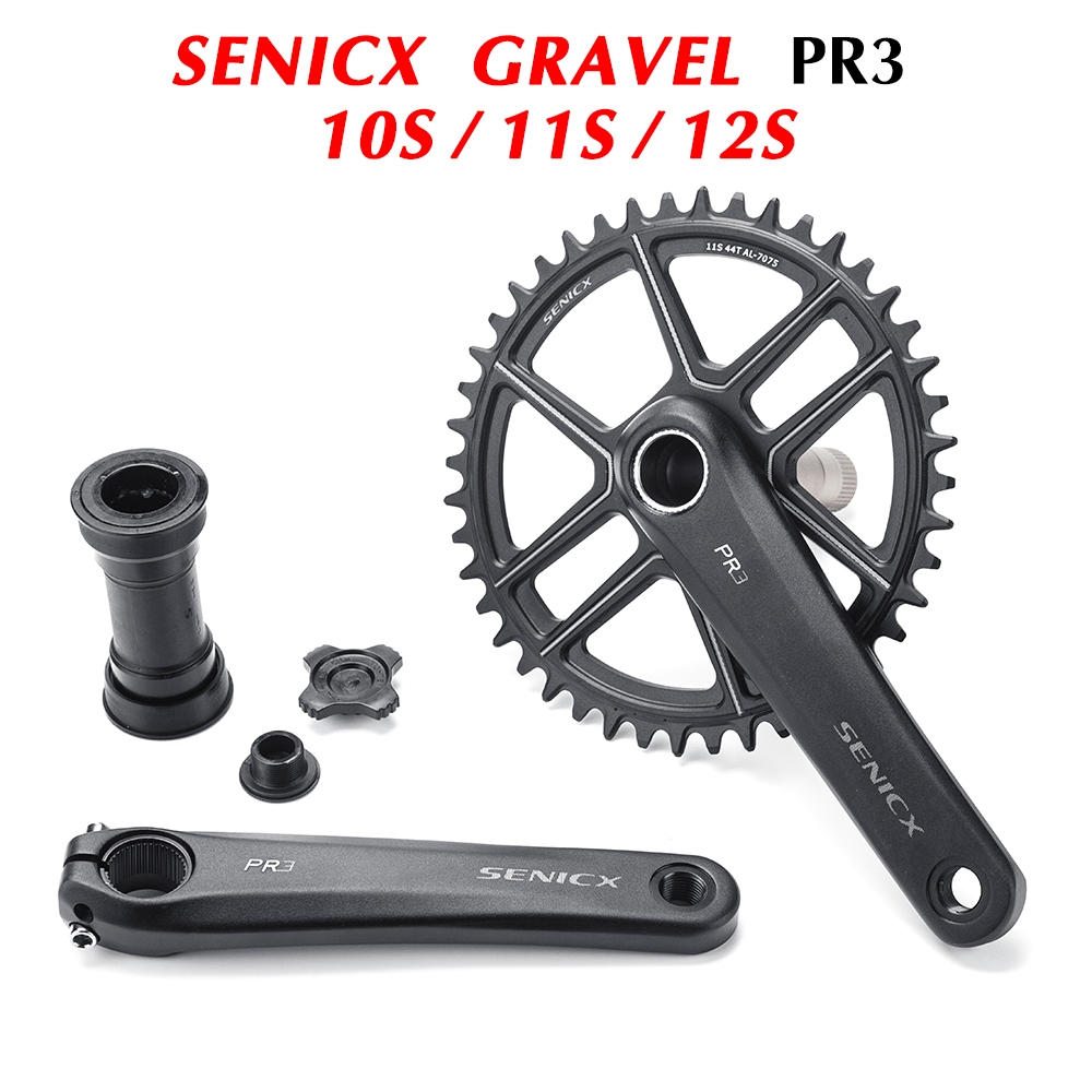 Senicx RX 單速曲柄牙盤曲柄組 42T / 44T,165 / 170 / 175,用於礫石自行車 Cyclo-