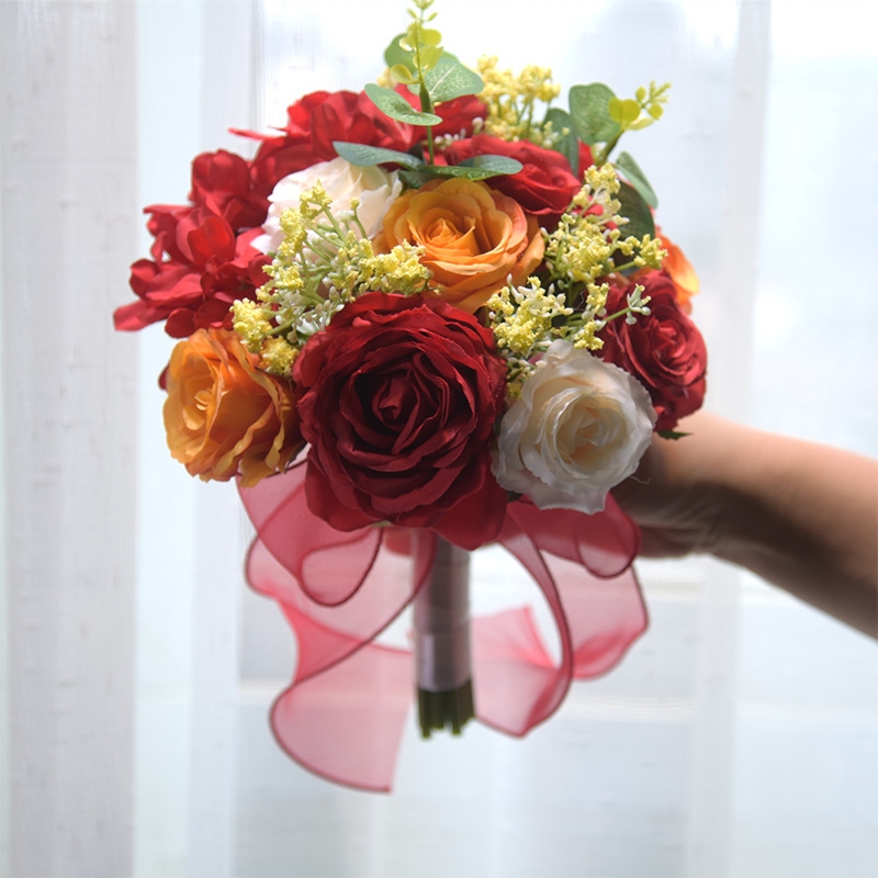 婚慶仿真玫瑰人造絲花慶典攝影繡球花飾品用品