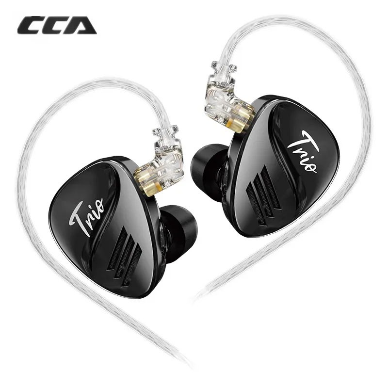 CCA Trio三重奏可調節三動圈入耳式有線HIFI發燒音樂遊戲耳機