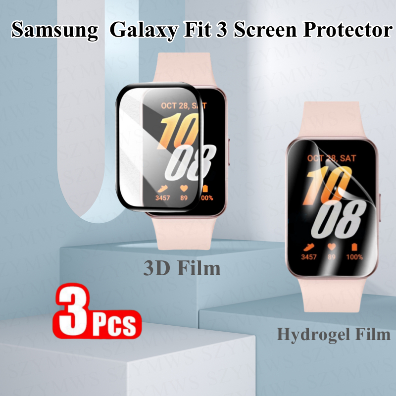 SAMSUNG 3 片三星 Galaxy Fit 3 屏幕保護膜水凝膠膜,適用於三星 Galaxy FIT3 防刮 3D