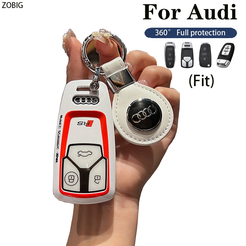 Zobig ABS 賽車鑰匙套適用於奧迪汽車鑰匙套外殼適用於奧迪 2024 年奧迪 A4 Q7 Q5 TT A3 A6