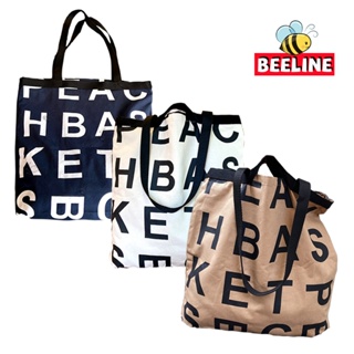 Beeline 字母設計大容量帆布袋 厚磅帆布 肩背手提兩用 女生帆布包 韓款手提袋 雜誌包 3種顏色