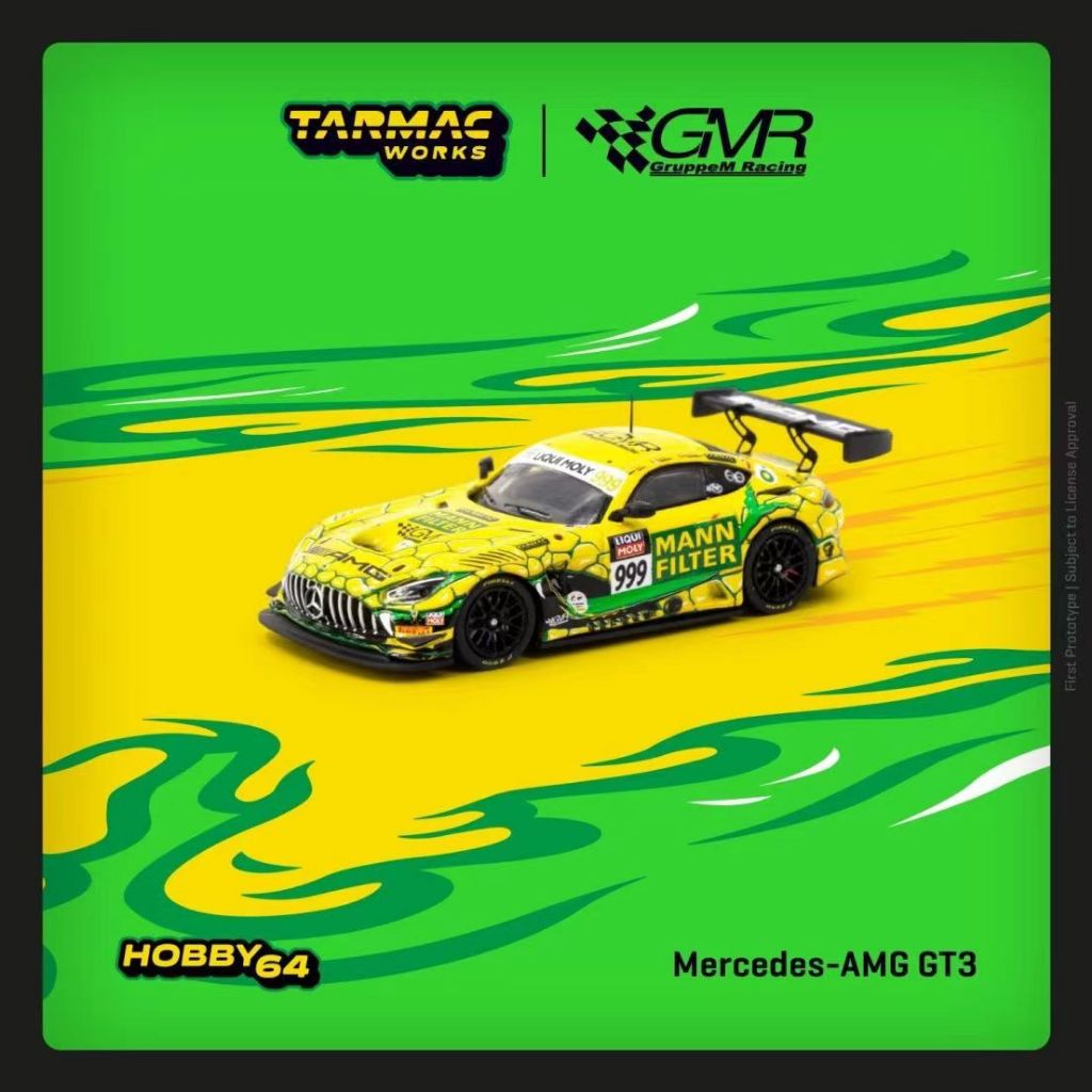 Tarmac Works TW 1:64 賓士 AMG GT3 2023耐力賽 仿真合金車模