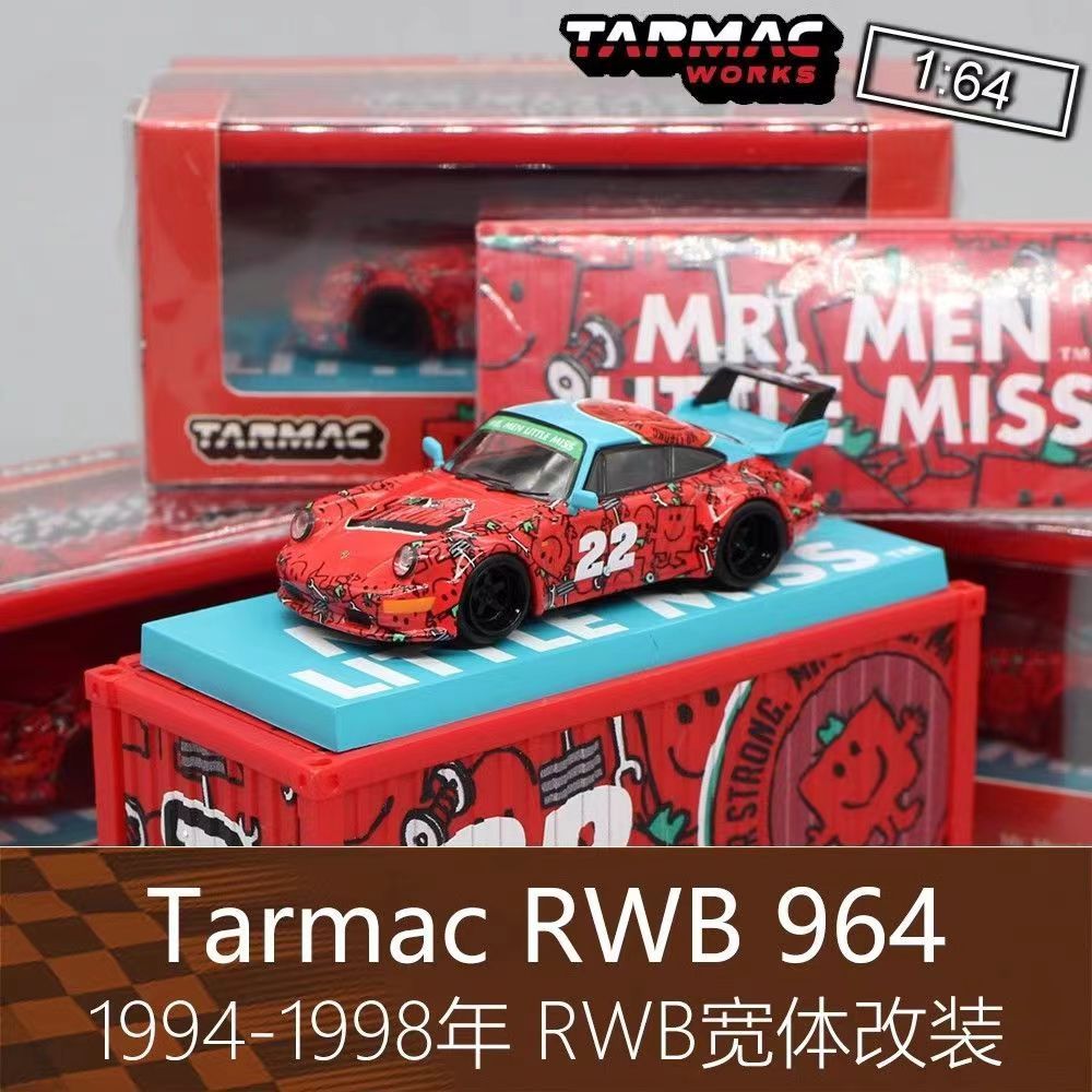 Tarmac TW 1:64紅色房車跑車模型RWB964寬體改裝適用於保時捷911