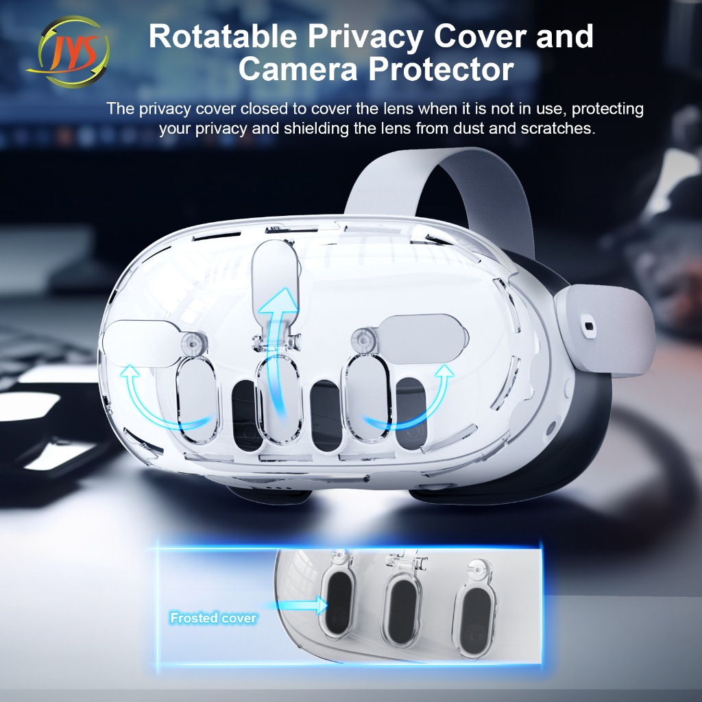 Meta Quest 3 VR 眼鏡的眼鏡透明保護套頭盔 PC VR 眼鏡配件